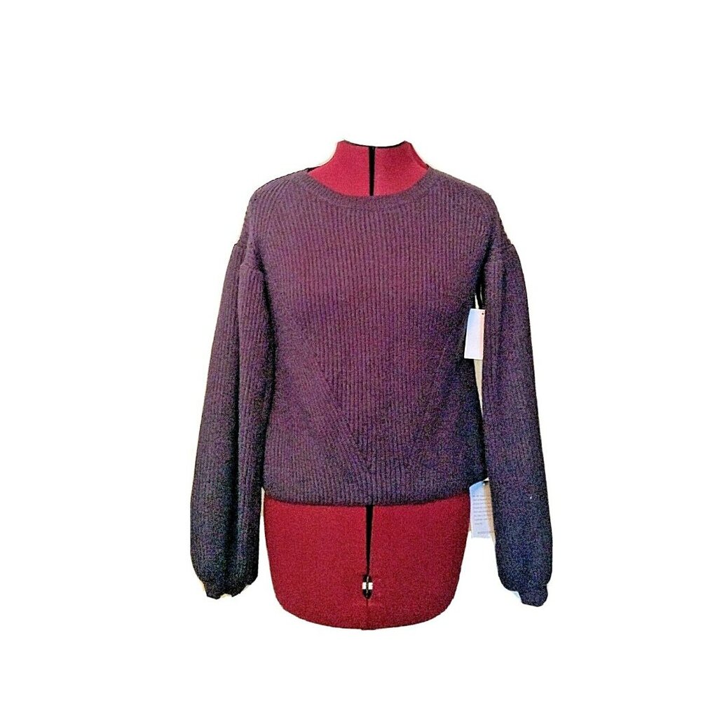 Maisie Navy Blue Sweater Women’s Medium Bishop Sleeve Knit Pullover Top
